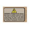 LABEL, WARNING, ELECT SHOCK