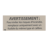 LABEL, UL WARNING FUSE FRENCH