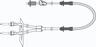REPEATER Pump Tube Set with Two Universal Spikes, Luer Lock, External Thread