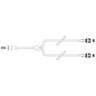 Rallonge en Y pour cathéter, microdiamètre, raccord i.v. intégré sans aiguille ONE-LINK avec déplacement neutre des liquides, 14 cm (5,7 po)